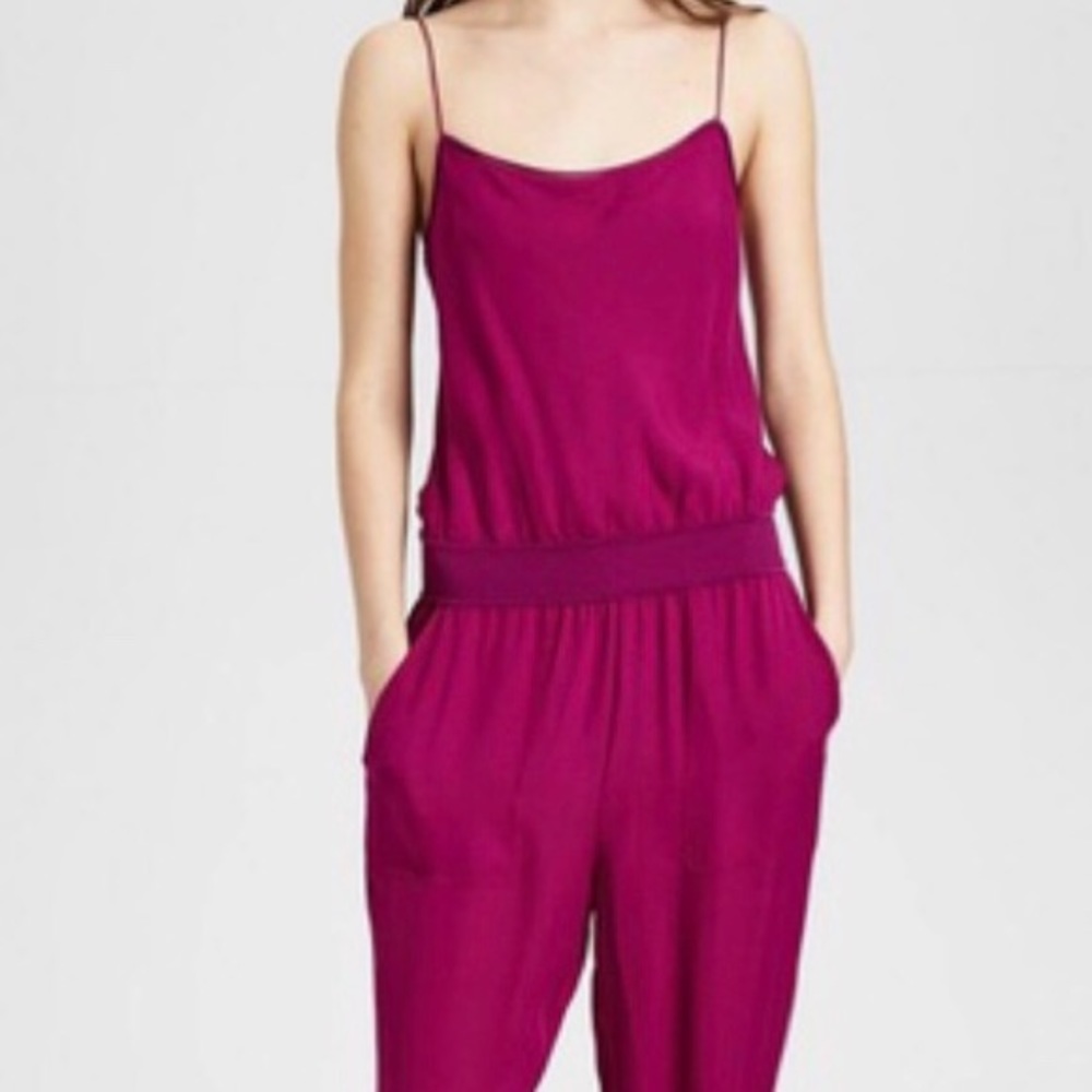 THEORY SILK COMBO JUMPSUIT. NEW WITH TAGS.